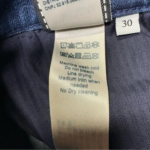 NWT 7 For All Mankind Jeans Women 30 Blue Cropped Jo Slim Illusion Highline Wide